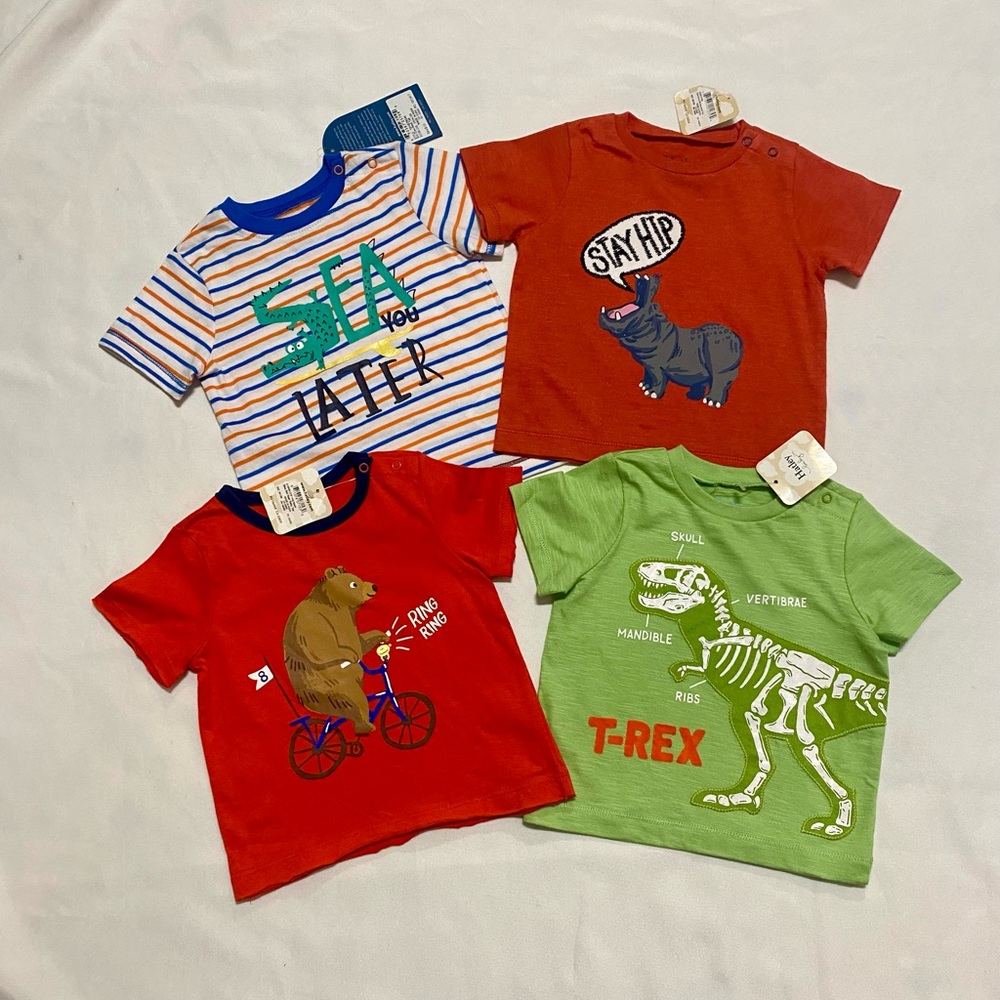 Hatley Baby Short Sleeve Tees Lot Size 9-12 Months NWT